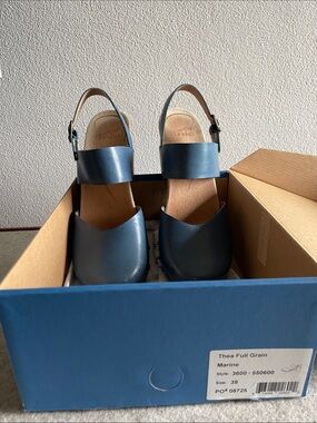Dansko Thea Full Grain Marine Blue Sandals